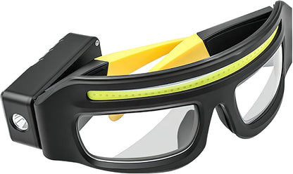 ✨️👓️LED Glasses Rechargeable Headlight with Motion Sensor and Touch Control, 5 KINDSOFLGHT MODES