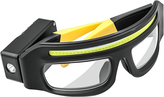 ✨️👓️LED Glasses Rechargeable Headlight with Motion Sensor and Touch Control, 5 KINDSOFLGHT MODES