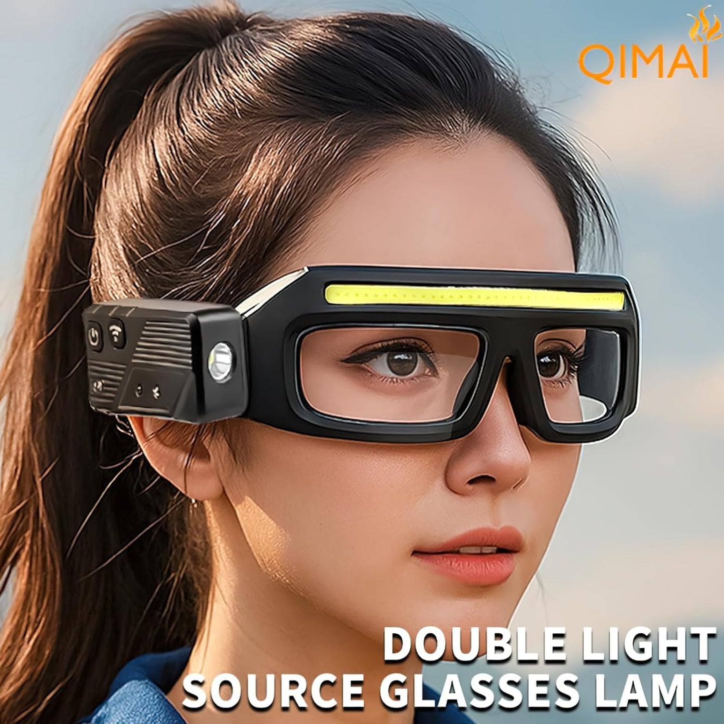 ✨️👓️LED Glasses Rechargeable Headlight with Motion Sensor and Touch Control, 5 KINDSOFLGHT MODES