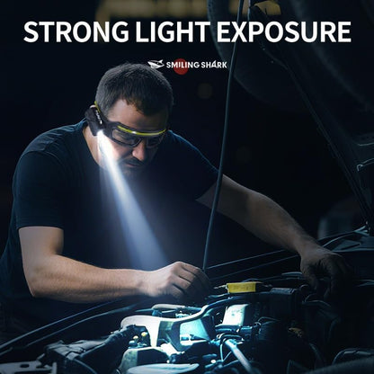 ✨️👓️LED Glasses Rechargeable Headlight with Motion Sensor and Touch Control, 5 KINDSOFLGHT MODES