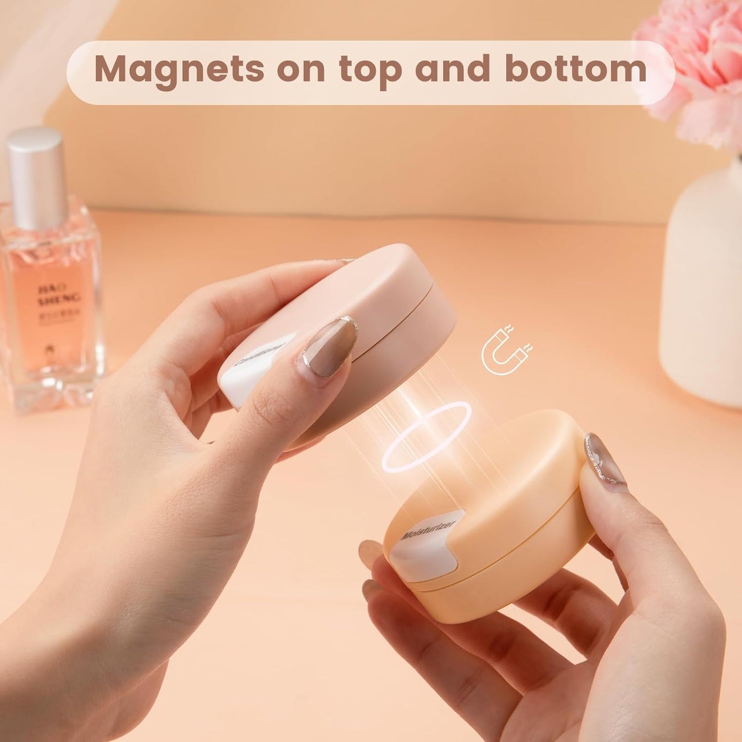 ✨️4PCS Travel Containers for Toiletries, Magnetic Travel Containers