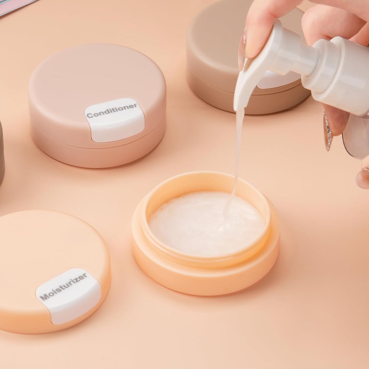 ✨️4PCS Travel Containers for Toiletries, Magnetic Travel Containers