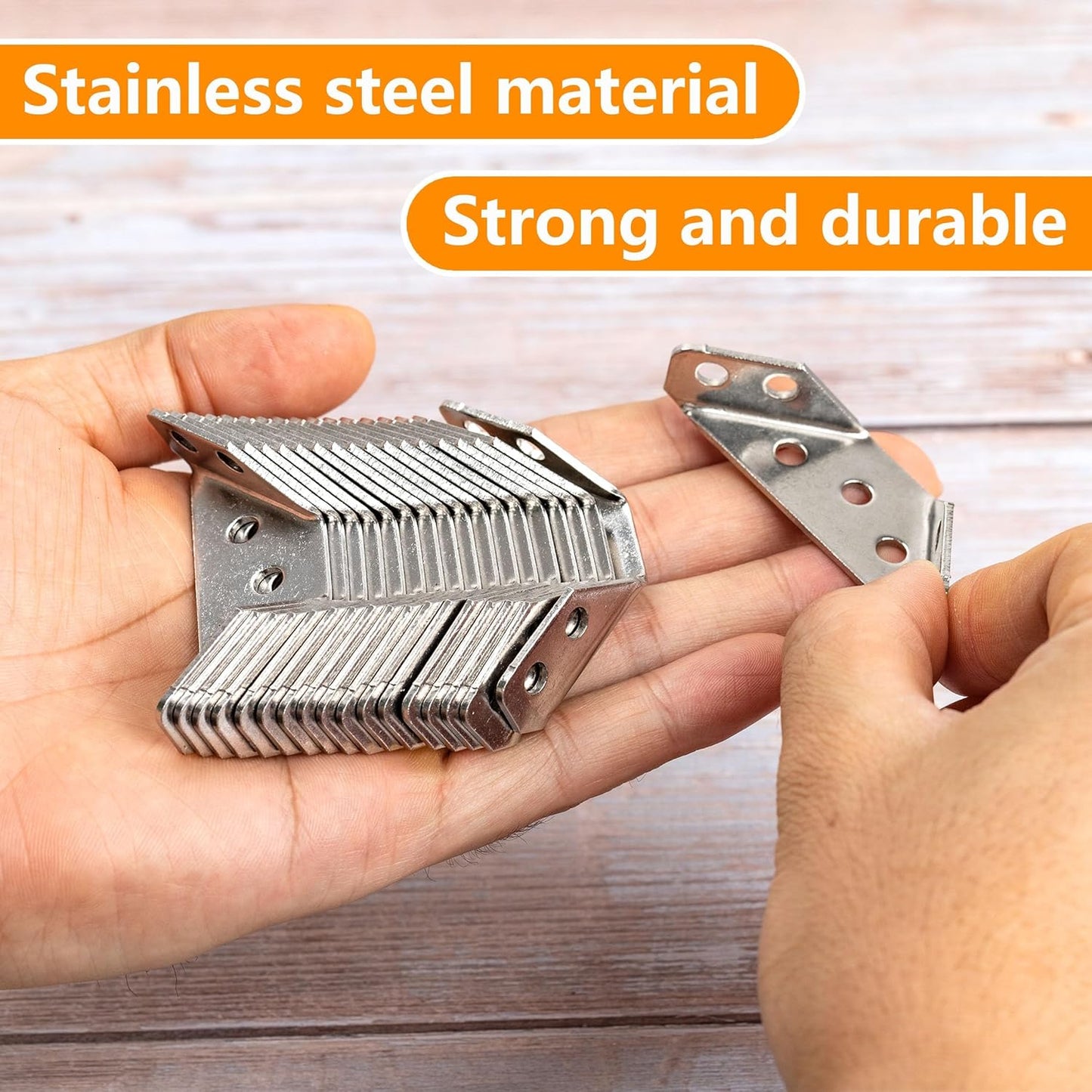 🛠️🛠️25PCS Universal Stainless Steel Furniture Corner Connector Brackets for Bookshelf Wardrobe Shelves Wood Chair Drawer Cabinet