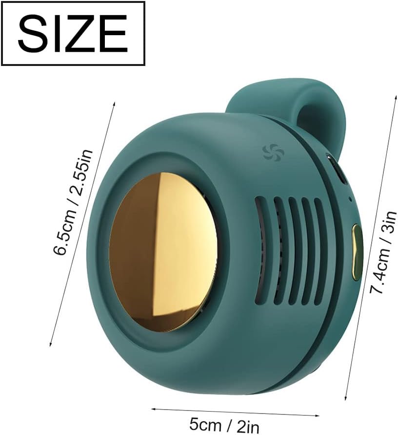 🍃Portable Silent Mini Bladeless Electric Fan, Clip on Fan for Shirt and Waist, 3 Speeds Suspended Waist Fans