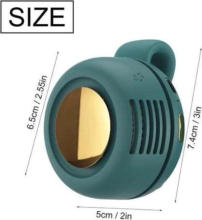 🍃Portable Silent Mini Bladeless Electric Fan, Clip on Fan for Shirt and Waist, 3 Speeds Suspended Waist Fans