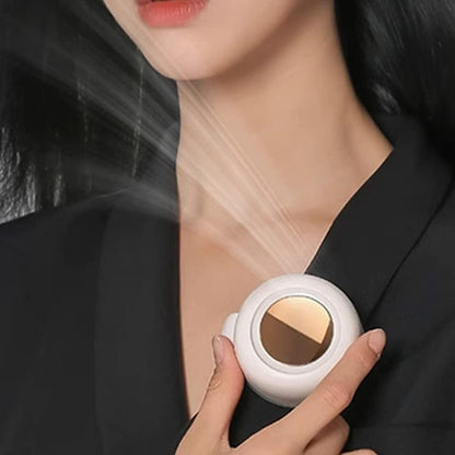 🍃Portable Silent Mini Bladeless Electric Fan, Clip on Fan for Shirt and Waist, 3 Speeds Suspended Waist Fans