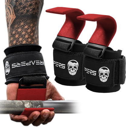 💪🏋Weight Lifting Hooks (Pair) For Deadlifts, Pull Ups, Shrugs - Gym Gloves For Men and Women
