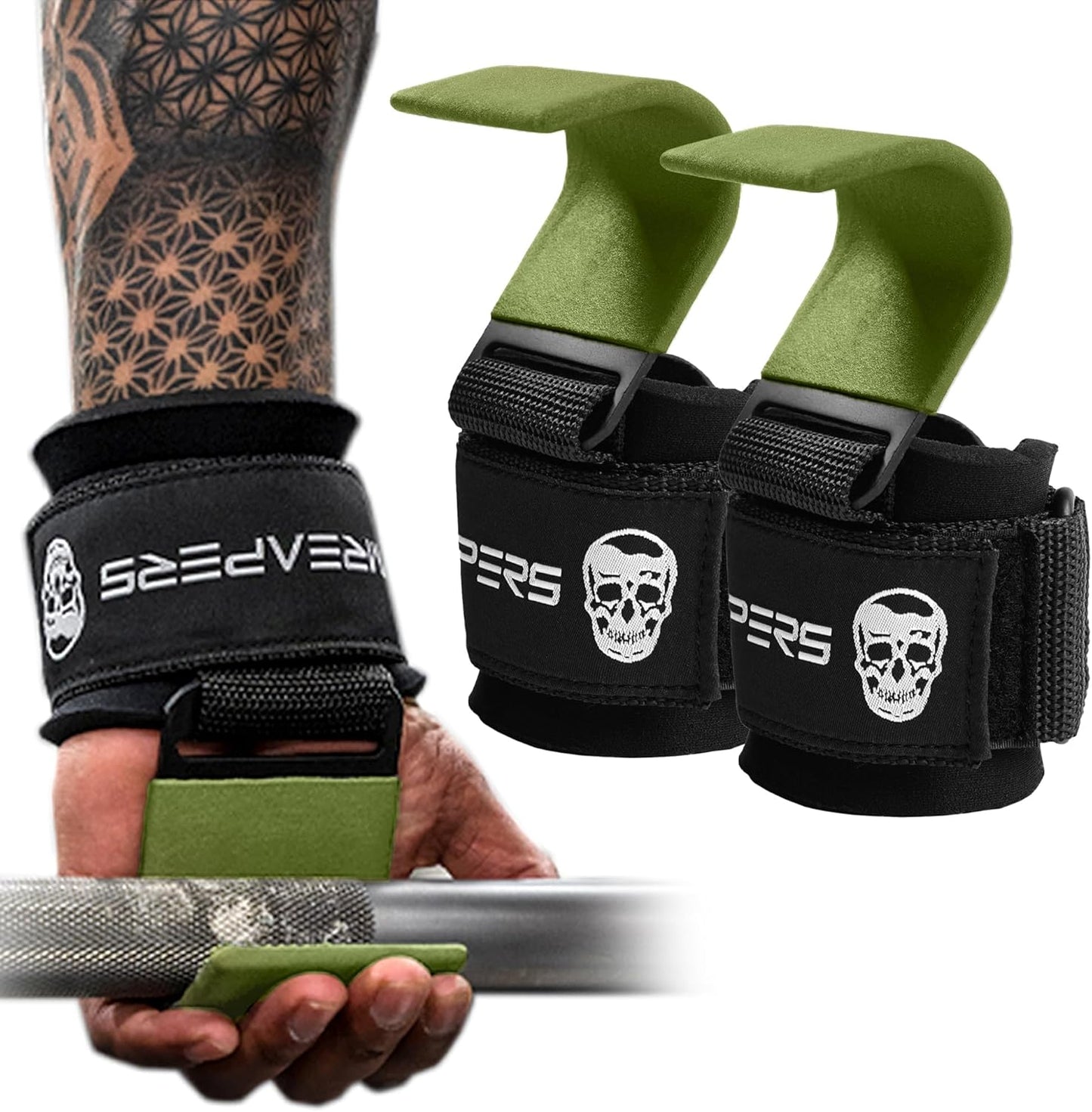 💪🏋Weight Lifting Hooks (Pair) For Deadlifts, Pull Ups, Shrugs - Gym Gloves For Men and Women