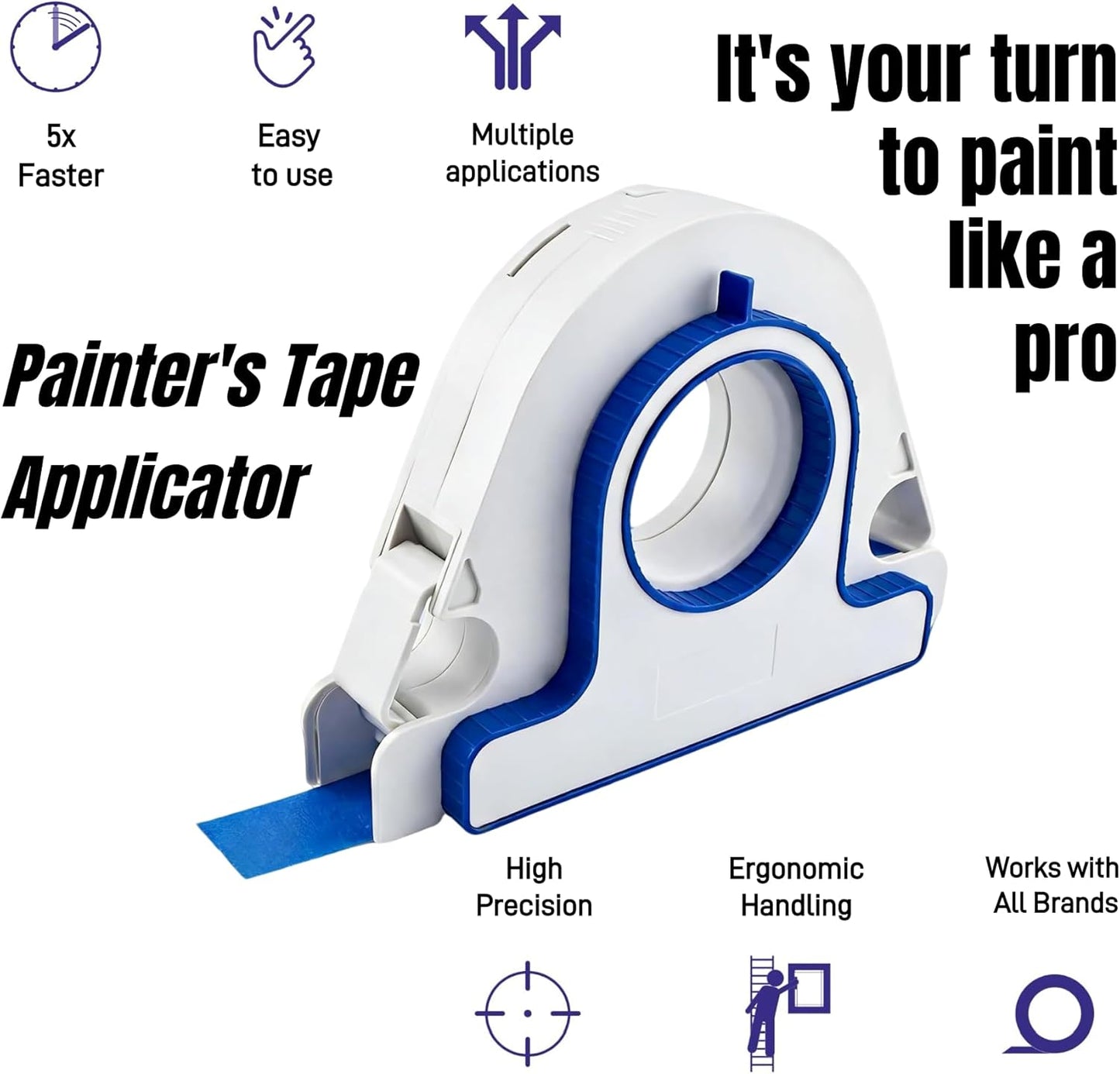 2026 Painters Tape Applicator, Masking Paint Tape Applicator Set for Painting Trim, Wall and Floor Painting