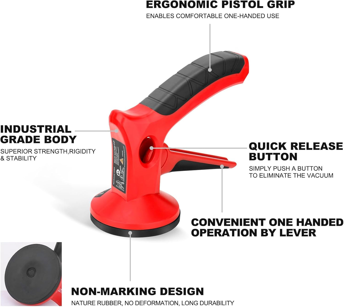 🛠️Pistol Grip Suction Cup – Compact Suction Lifter