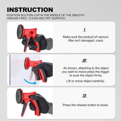 🛠️Pistol Grip Suction Cup – Compact Suction Lifter
