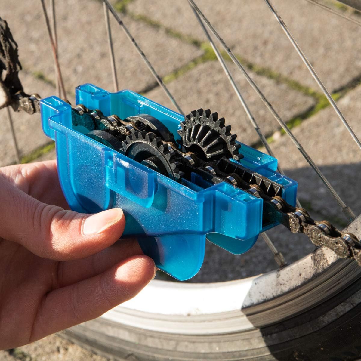 🚲️2 PCS Bike Chain Cleaning Tool with Rotating Brushes for MTB, Road, BMX & City Bikes