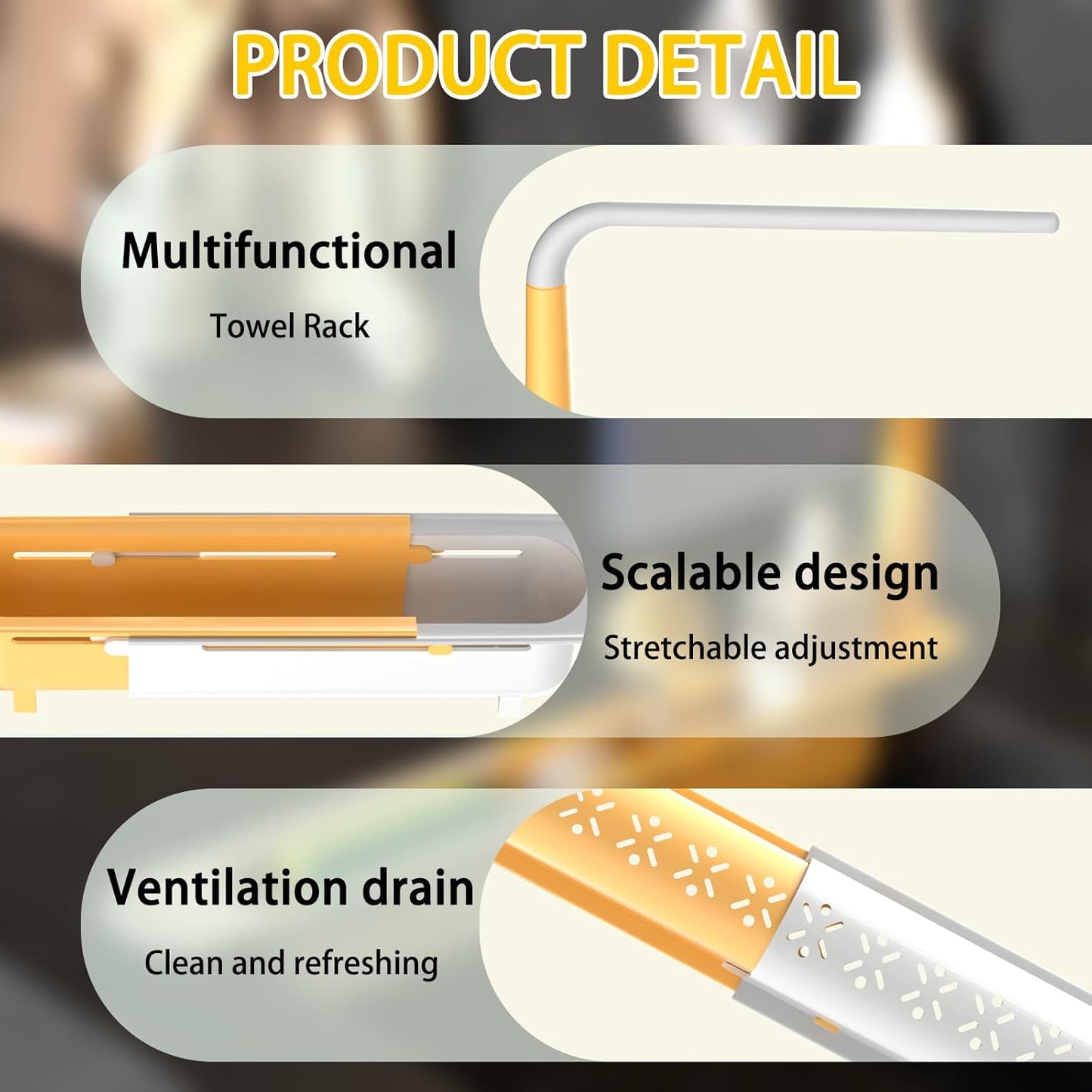 Telescopic Sink Storage Rack with 2 Sponge