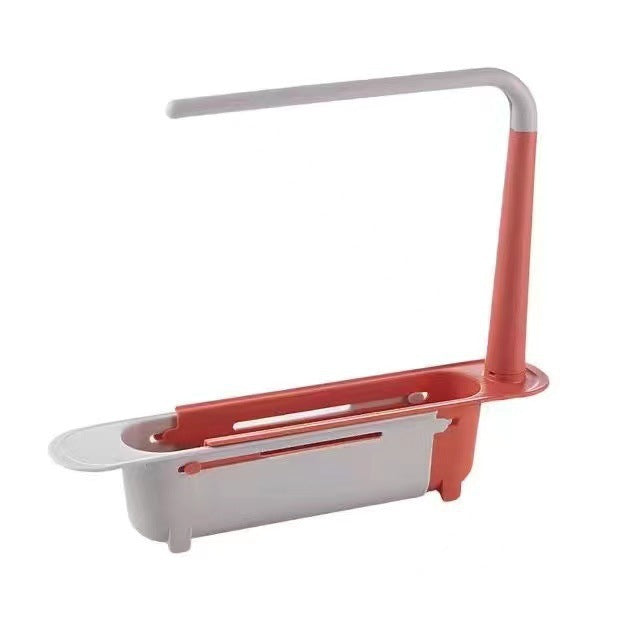 Telescopic Sink Storage Rack with 2 Sponge