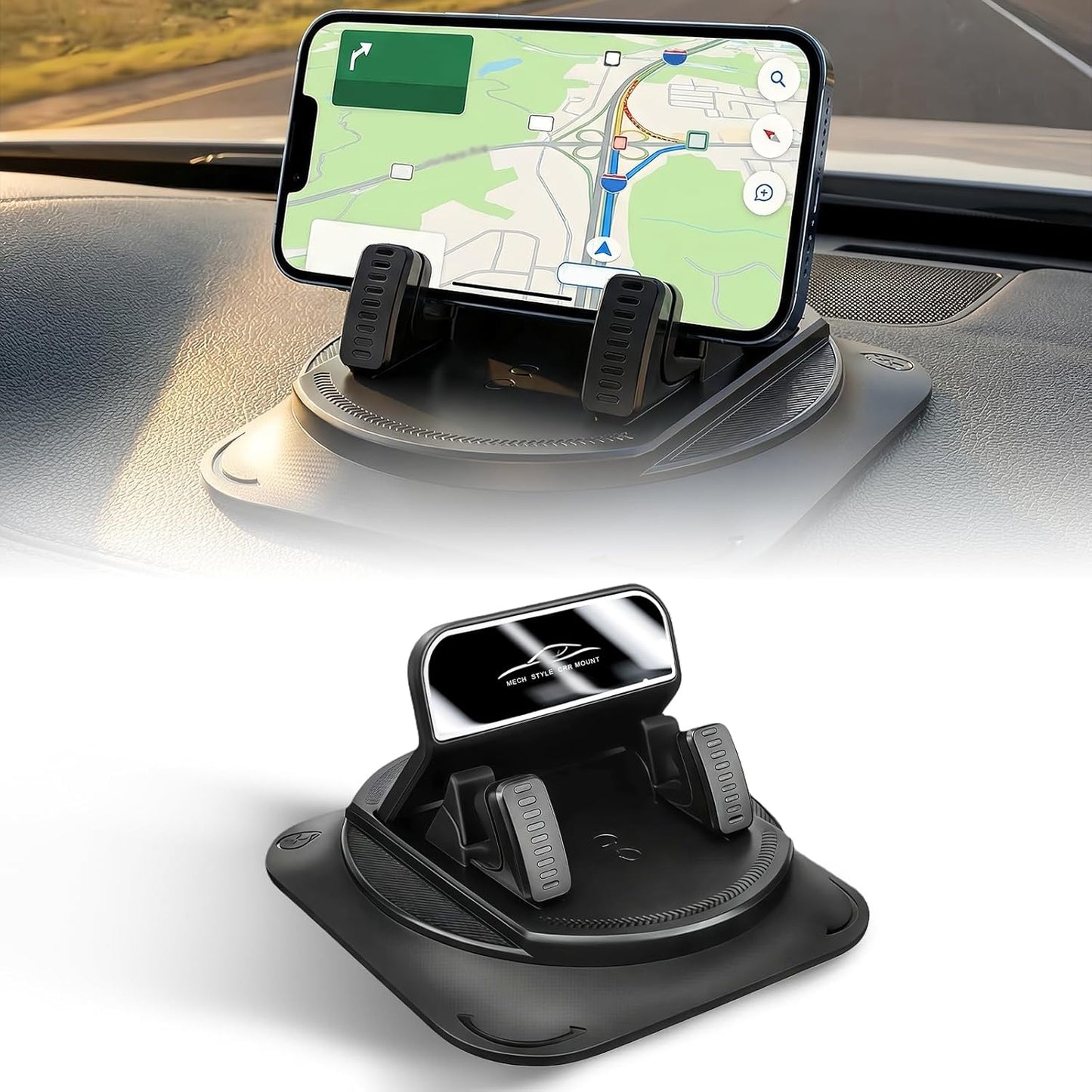 2 PCS Self-Adhesive Car Phone Holder 360 Degree Rotation