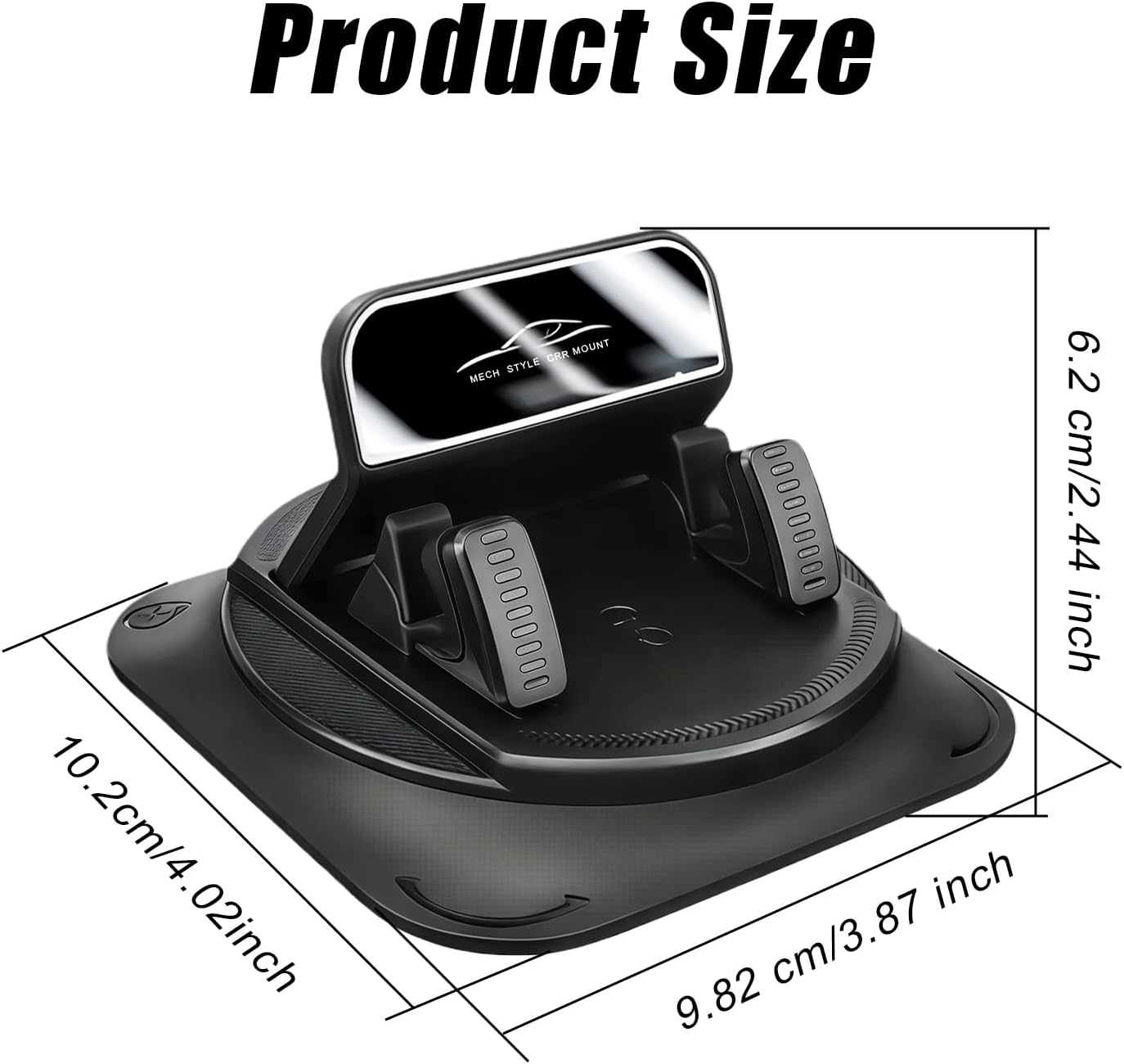 2 PCS Self-Adhesive Car Phone Holder 360 Degree Rotation