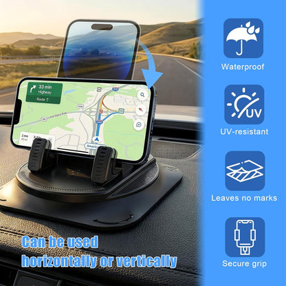 2 PCS Self-Adhesive Car Phone Holder 360 Degree Rotation