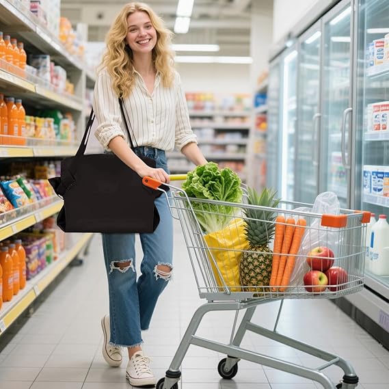 🏕️👜Reusable Grocery Bags – Foldable Travel Tote, Durable Lightweight Storage Bag