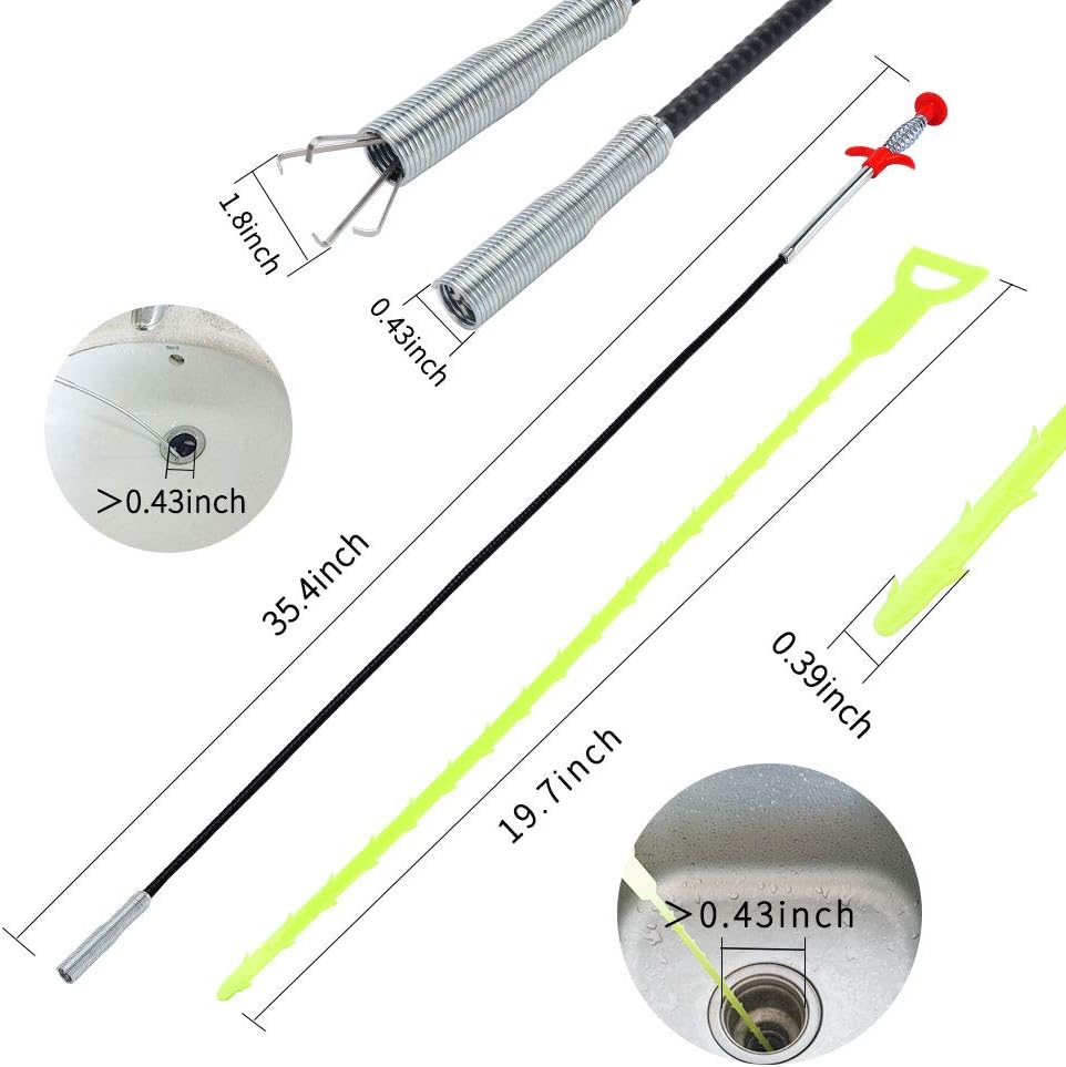 🛠️Flexible Grabber Claw Pick Up Reacher Tool (Drain Clog Remove Tool)