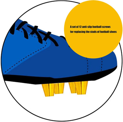 ⚽️🥅12 Professional Metal Soccer Spikes Weatherproof Corrosion-Resistant Cleats for Multi-Brand Football Shoes Replacement Studs