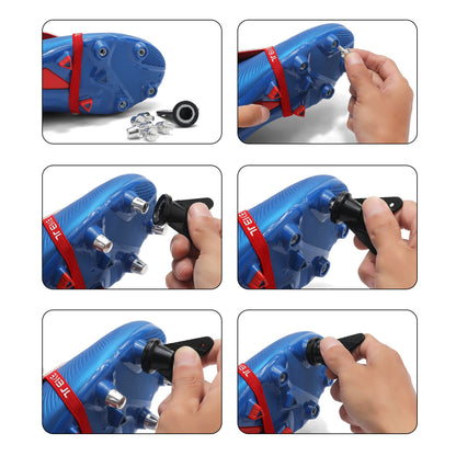 ⚽️🥅12 Professional Metal Soccer Spikes Weatherproof Corrosion-Resistant Cleats for Multi-Brand Football Shoes Replacement Studs
