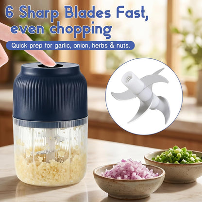 🔥2026 New Mini Food Processor & Food Chopper for Kitchen with 6 Stainless Steel Blades, Small Vegetable Chopper for Onion Salad