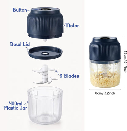 🔥2026 New Mini Food Processor & Food Chopper for Kitchen with 6 Stainless Steel Blades, Small Vegetable Chopper for Onion Salad