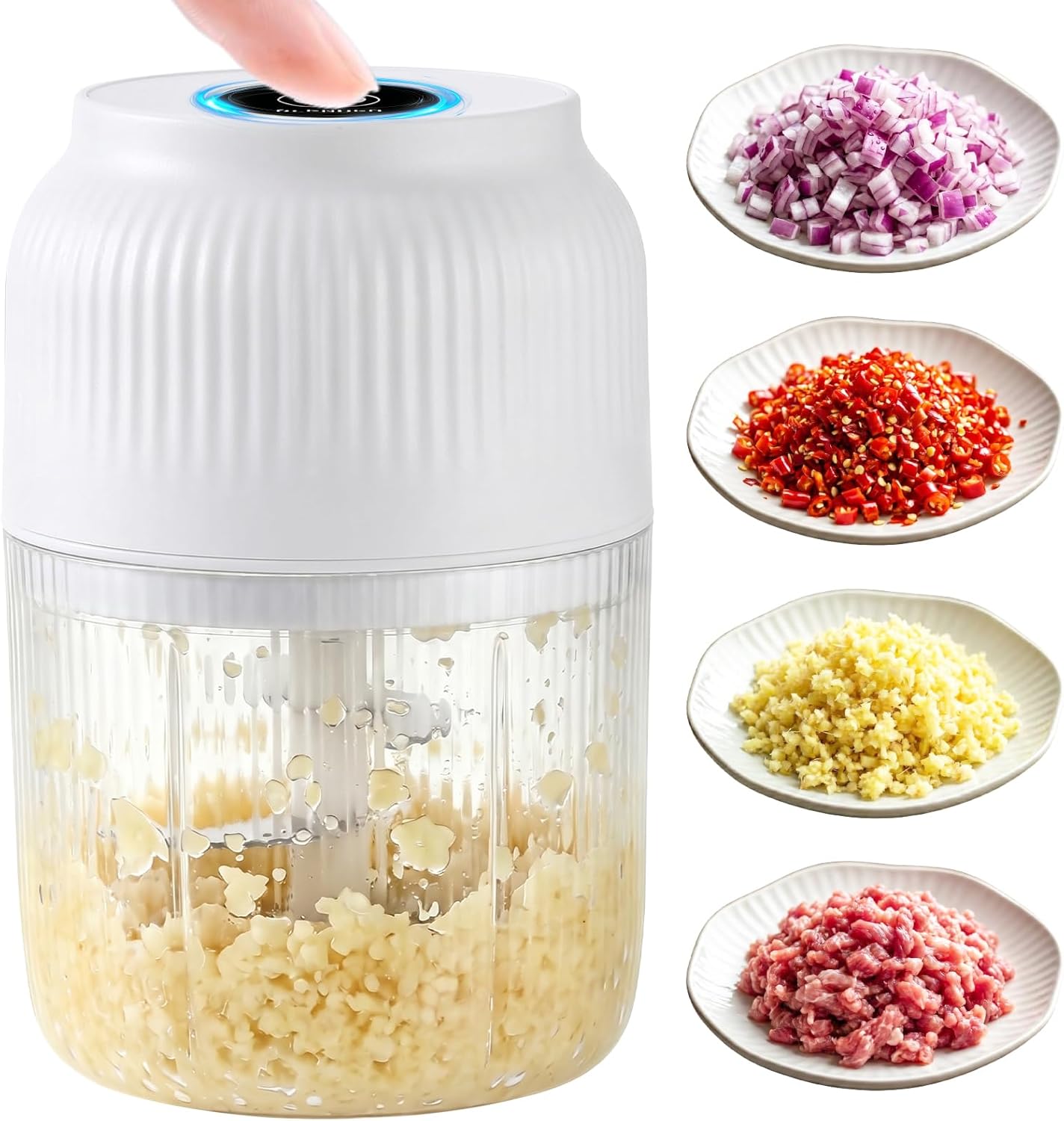 🔥2026 New Mini Food Processor & Food Chopper for Kitchen with 6 Stainless Steel Blades, Small Vegetable Chopper for Onion Salad