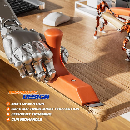 🛠️🛠️3-In-1 Woodworking Tool, Chamfered Surfaces,Edge Banding Trimmer With Sharp Stainless Steel Blades & Ergonomic Grip