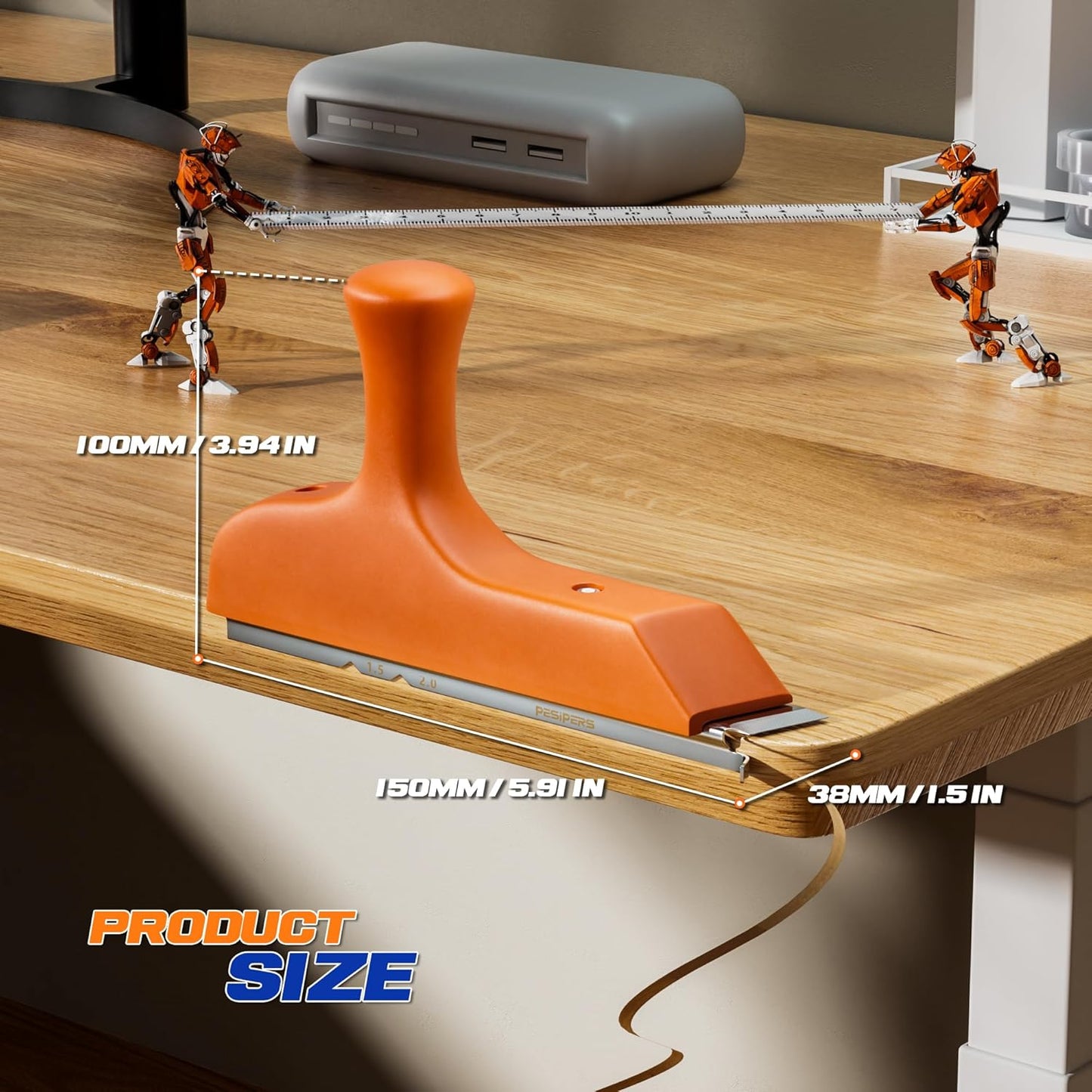 🛠️🛠️3-In-1 Woodworking Tool, Chamfered Surfaces,Edge Banding Trimmer With Sharp Stainless Steel Blades & Ergonomic Grip