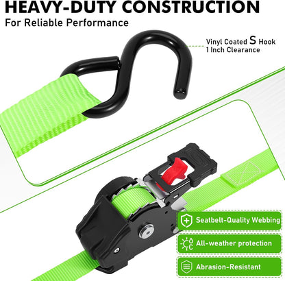 ✨Retractable Ratchet Tie Down Straps