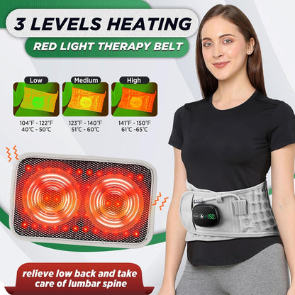 🔥🔥Decompression Back Belt with Red Light Heating and Massage