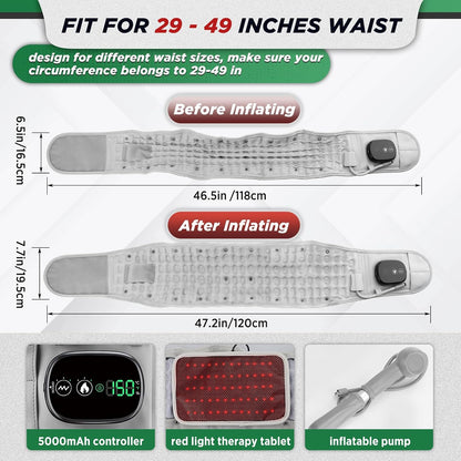 🔥🔥Decompression Back Belt with Red Light Heating and Massage