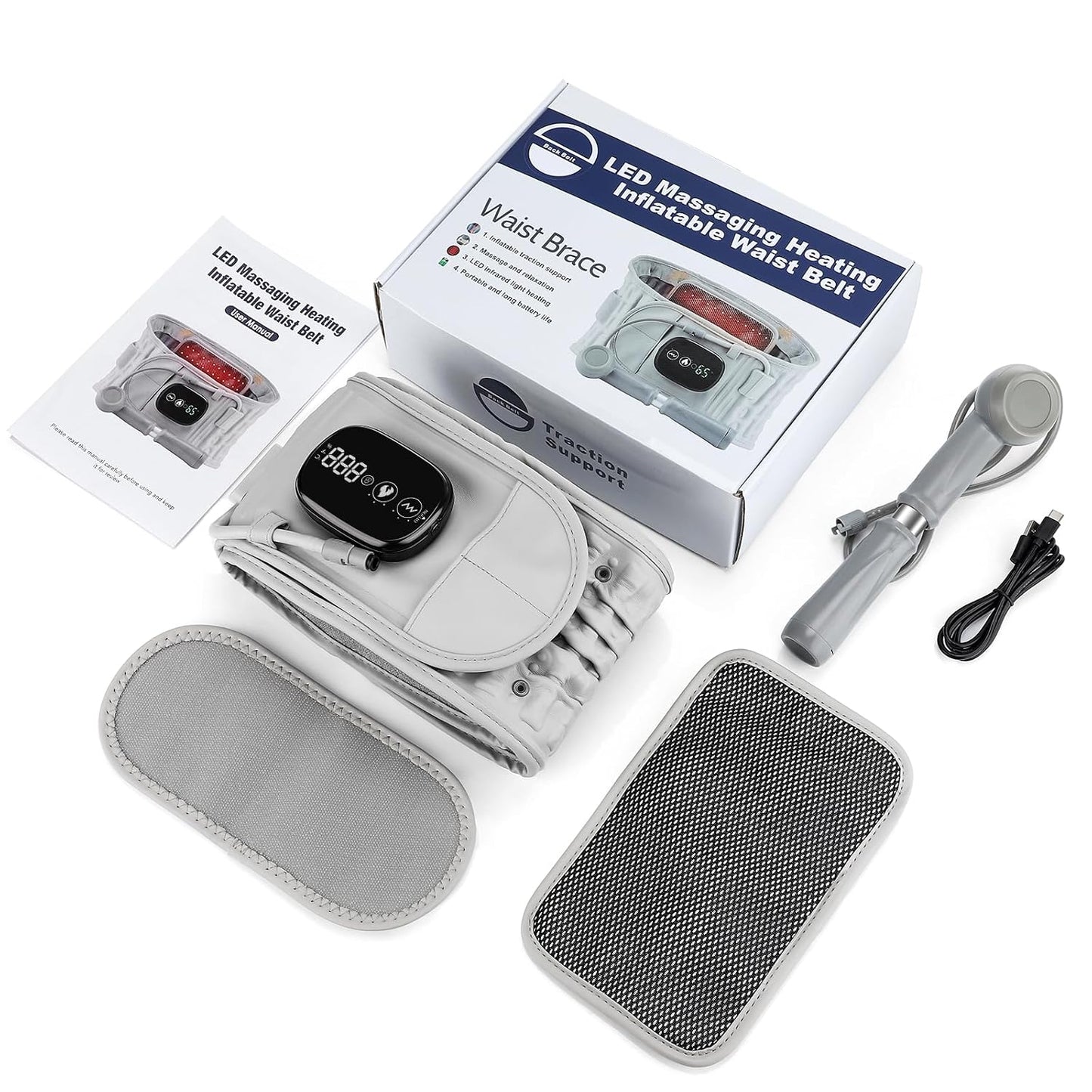🔥🔥Decompression Back Belt with Red Light Heating and Massage
