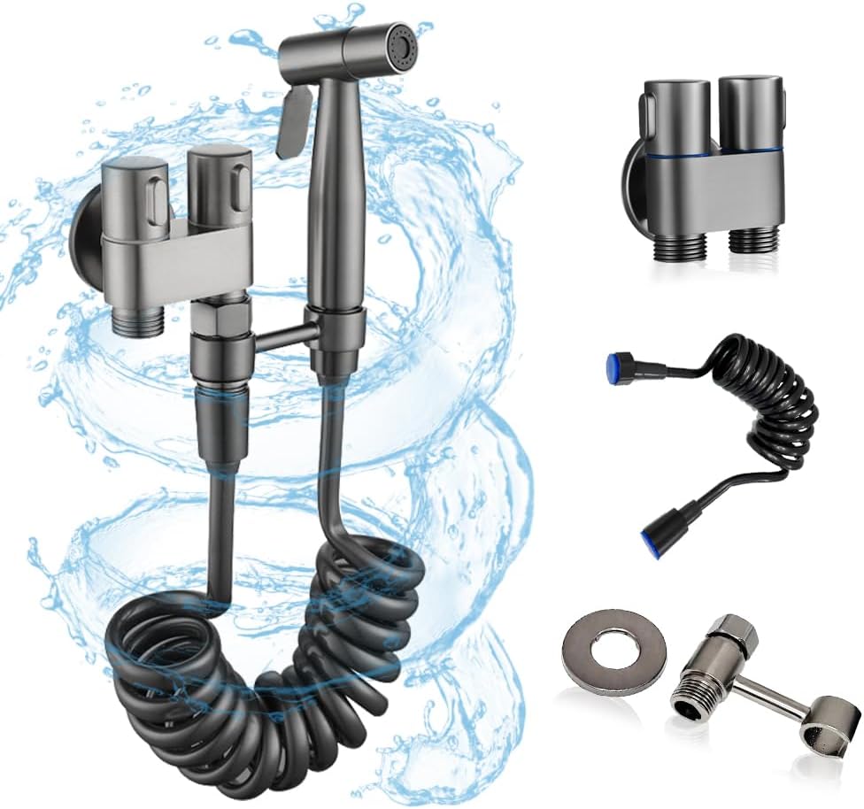 🚿Hand Held Bidet Sprayer for Toilet, Toliet Jet Spray Bidet Attachment with T Valve