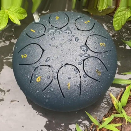 🎶🎶Rain Drum for Outside, Steel Tongue Drums Rain Chime, Rain Drum 4.5 Inches 8 Notes for Garden Instrument