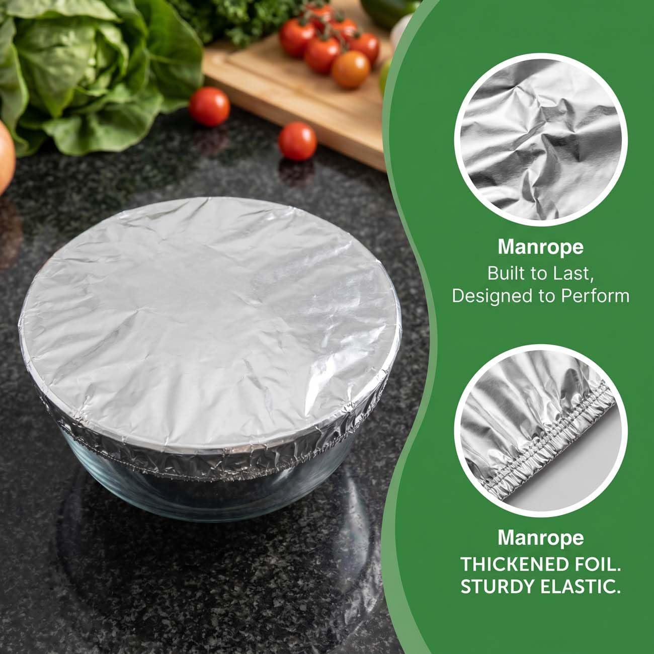 🔥Reusable Aluminum Foil Food Coversfor Refrigerator Storage, Leftover Food, And Meal Preparation