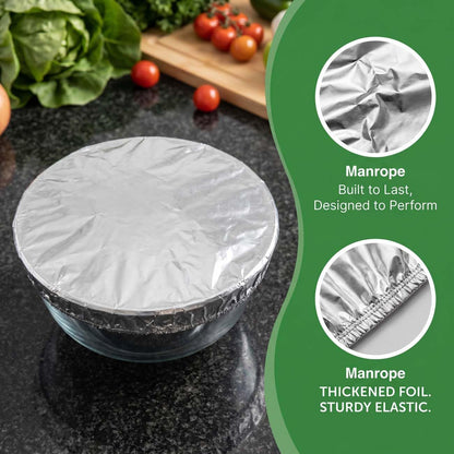 🔥Reusable Aluminum Foil Food Coversfor Refrigerator Storage, Leftover Food, And Meal Preparation