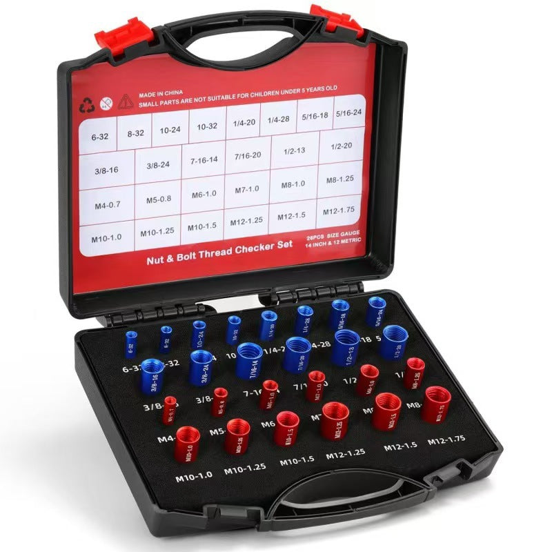 🔩Nut & Bolt Thread Checker Gauge Set | 26PCS / 44PCS Two Options Available