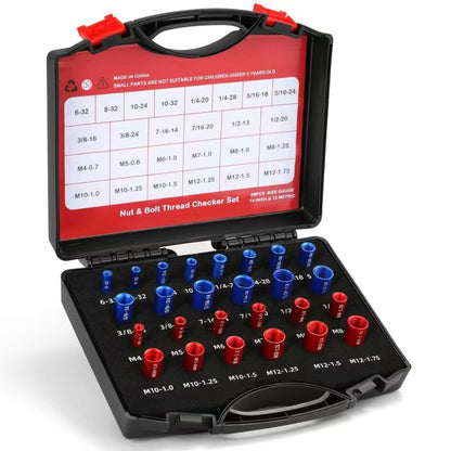 🔩Nut & Bolt Thread Checker Gauge Set | 26PCS / 44PCS Two Options Available