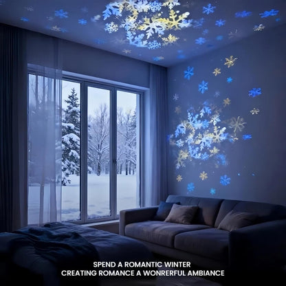 ✨️✨️Dynamic Rotating LED Projector Light, Snowflake/Christmas/Ocean 3 Scene Options, Adjustable Brightness, Unique Base Design