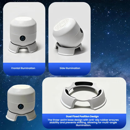 ✨️✨️Dynamic Rotating LED Projector Light, Snowflake/Christmas/Ocean 3 Scene Options, Adjustable Brightness, Unique Base Design