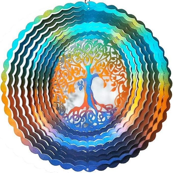 🦚🌀Wind Spinner Mandala Starry Sky 12 inch 3D Stainless Steel Laser Cut Metal Art Geometric Pattern