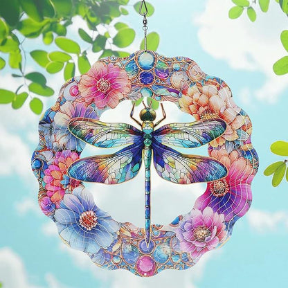 🦚🌀Wind Spinner Mandala Starry Sky 12 inch 3D Stainless Steel Laser Cut Metal Art Geometric Pattern