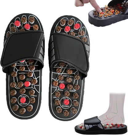 🔥Acupressure Slippers, Foot Massager Stone Acupuncture Sandals, Reduce Feet Neuropathy Pain Relief