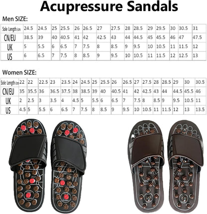 🔥Acupressure Slippers, Foot Massager Stone Acupuncture Sandals, Reduce Feet Neuropathy Pain Relief