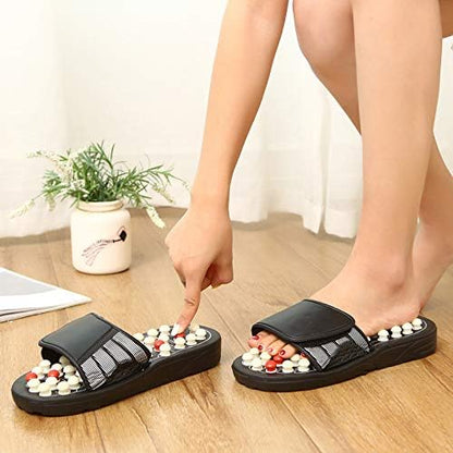 🔥Acupressure Slippers, Foot Massager Stone Acupuncture Sandals, Reduce Feet Neuropathy Pain Relief