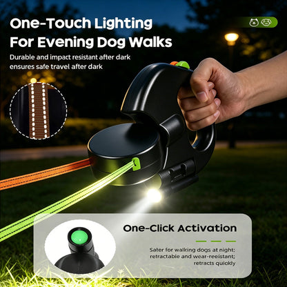 🐕️Multi-Functional Retractable Dog Leash for Tangle-Free 26FT Strong Nylon Tape