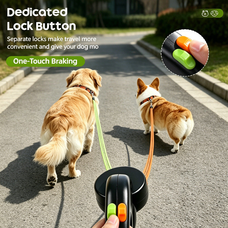 🐕️Multi-Functional Retractable Dog Leash for Tangle-Free 26FT Strong Nylon Tape