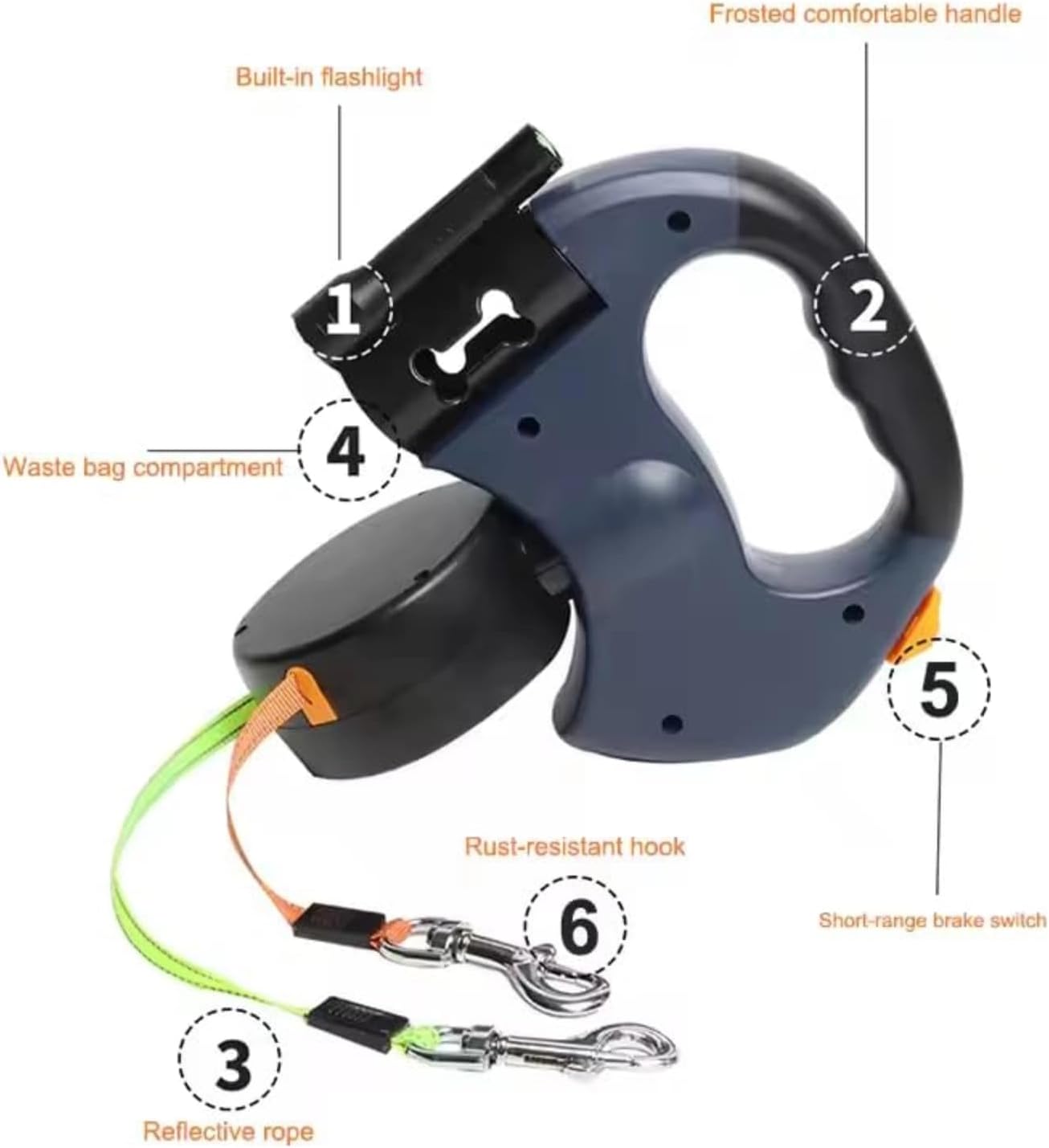 🐕️Multi-Functional Retractable Dog Leash for Tangle-Free 26FT Strong Nylon Tape